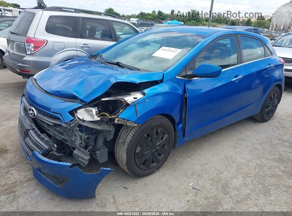 KMHD35LHXHU361730 2017 HYUNDAI ELANTRA GT Blue წინა მარცხენა ხედი სამი მეოთხედიდან