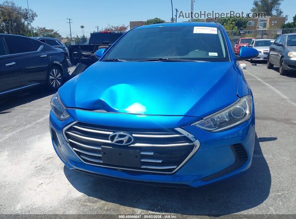 KMHD74LF0HU112236 2017 HYUNDAI ELANTRA Blue ხელსაწყოთა პანელის ხედი
