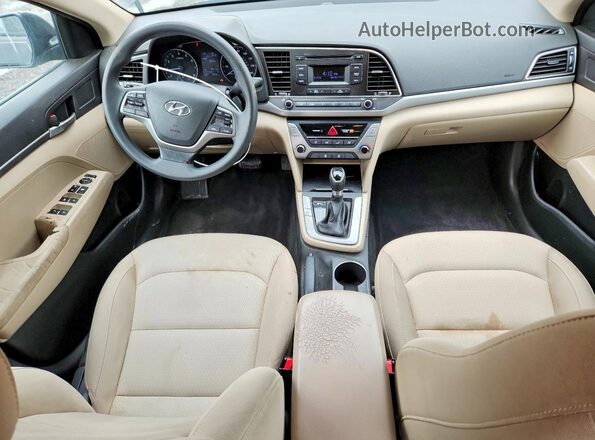 KMHD74LF3HU431744 2017 HYUNDAI ELANTRA Black Widok deski rozdzielczej