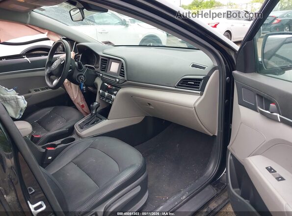 KMHD74LF4LU063065 2020 HYUNDAI ELANTRA Black Widok wnętrza z przodu