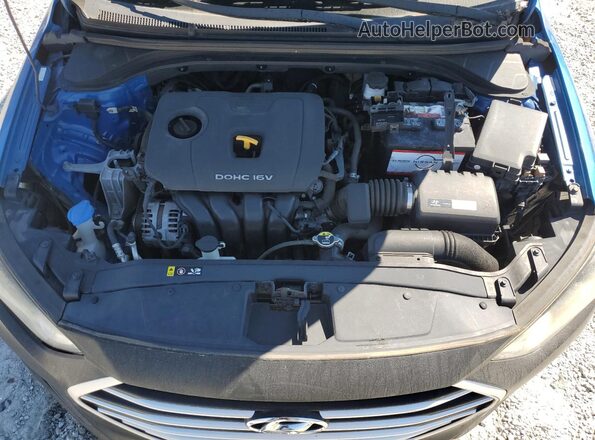 KMHD74LF7HU074875 2017 HYUNDAI ELANTRA Blue Widok wnętrza z tyłu