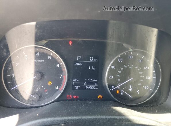 KMHD74LF7HU074875 2017 HYUNDAI ELANTRA Blue Widok zestawu wskaźników