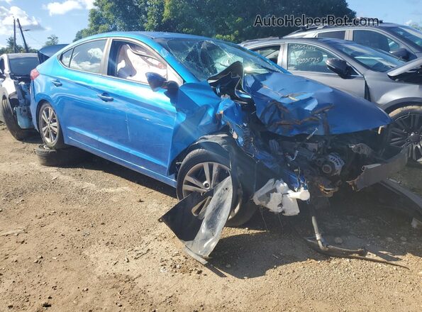 KMHD74LF7HU131026 2017 HYUNDAI ELANTRA Blue Front right