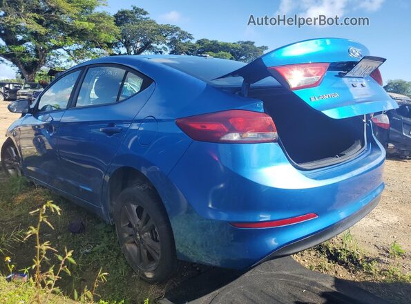 KMHD74LF7HU131026 2017 HYUNDAI ELANTRA Blue Rear left