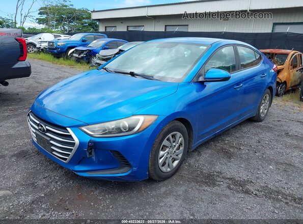 KMHD74LF7HU418236 2017 HYUNDAI ELANTRA Blue Vista tres cuartos delantera izquierda