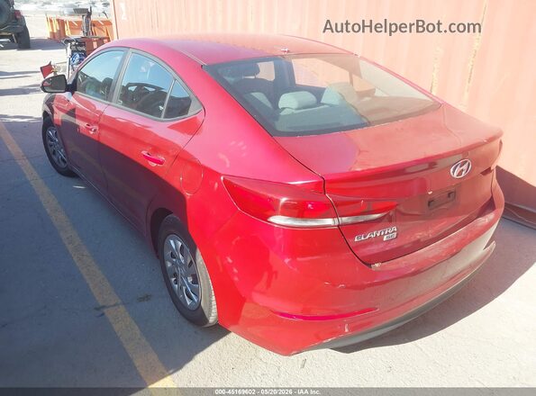 KMHD74LF8HU304200 2017 HYUNDAI ELANTRA Красный Задняя левая четверть