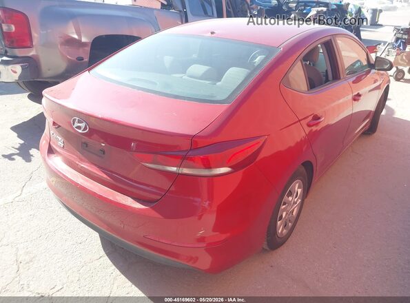KMHD74LF8HU304200 2017 HYUNDAI ELANTRA Красный Задняя правая четверть