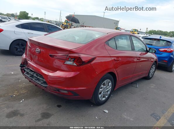KMHD74LF9KU799160 2019 HYUNDAI ELANTRA Red Trasero derecho