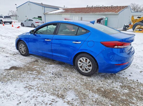 KMHD74LFXHU097048 2017 HYUNDAI ELANTRA Blue Հետևի ձախ