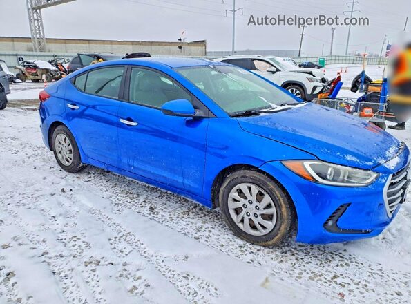KMHD74LFXHU097048 2017 HYUNDAI ELANTRA Blue Առջևի աջ