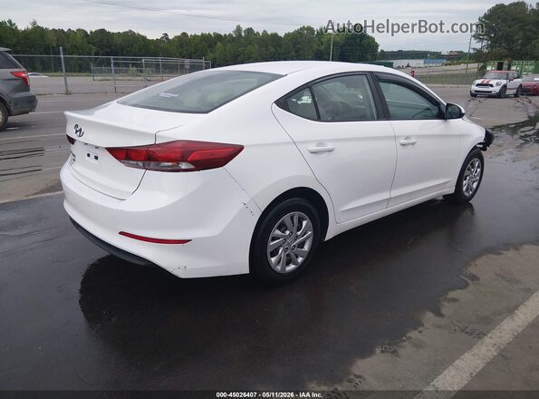 KMHD74LFXJU446103 2018 HYUNDAI ELANTRA Белый Задняя правая четверть