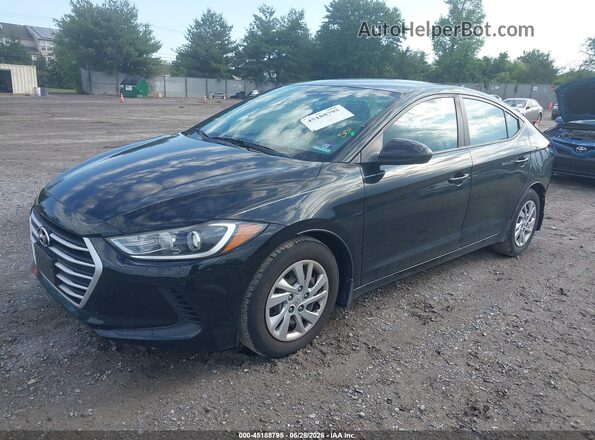 KMHD74LFXJU468893 2018 HYUNDAI ELANTRA Black Vista tres cuartos delantera izquierda
