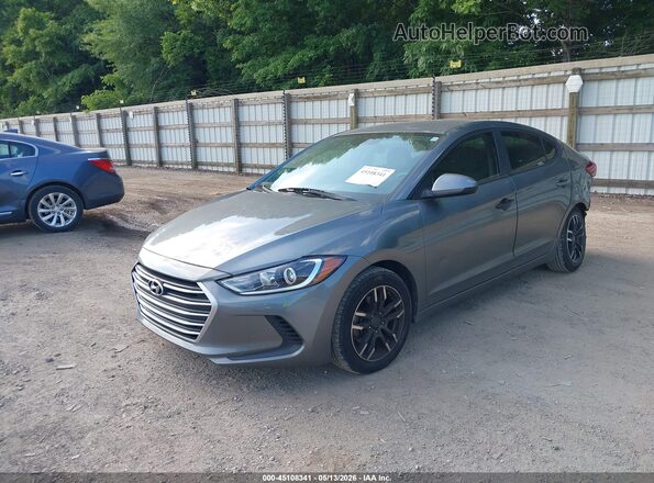 KMHD84LF0HU153981 2017 HYUNDAI ELANTRA Gray წინა მარცხენა ხედი სამი მეოთხედიდან