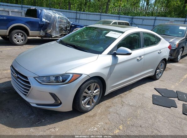 KMHD84LF0HU357888 2017 HYUNDAI ELANTRA Silver Vista tres cuartos delantera izquierda