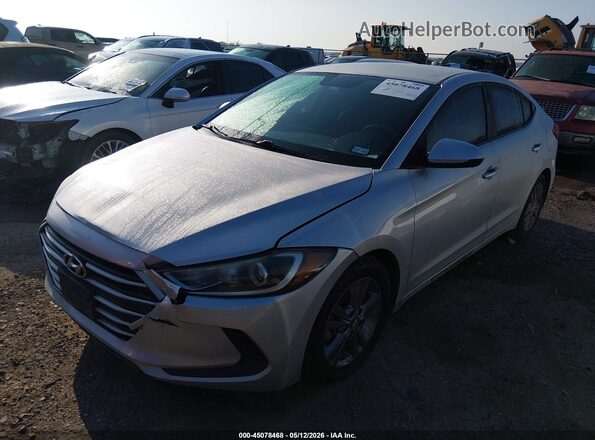 KMHD84LF0JU504328 2018 HYUNDAI ELANTRA Silver წინა მარცხენა ხედი სამი მეოთხედიდან