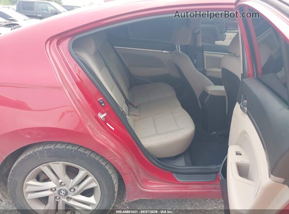 KMHD84LF0KU772670 2019 HYUNDAI ELANTRA Red VIN კოდის სტიკერის ხედი