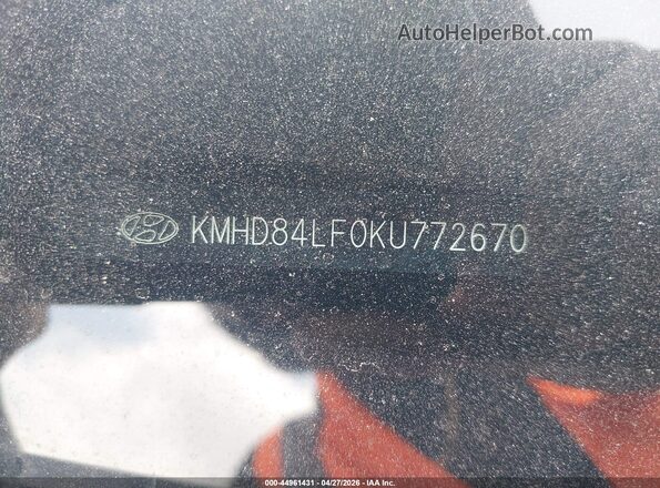KMHD84LF0KU772670 2019 HYUNDAI ELANTRA Red ძრავის განყოფილების ხედი