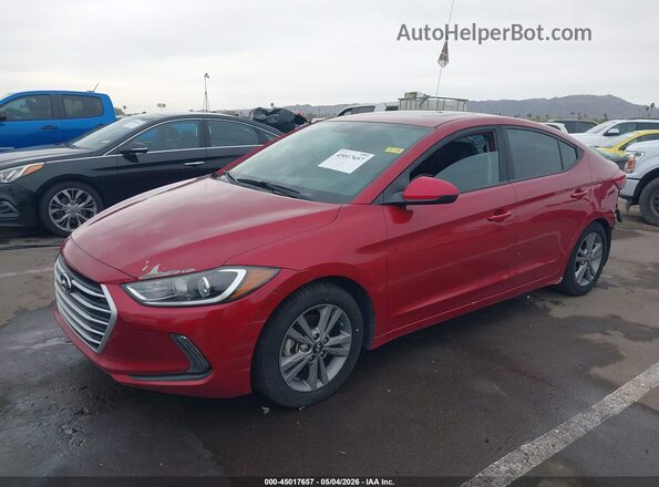 KMHD84LF1HU300129 2017 HYUNDAI ELANTRA Red Vista tres cuartos delantera izquierda