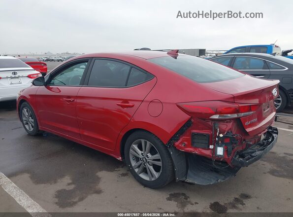 KMHD84LF1HU300129 2017 HYUNDAI ELANTRA Red Trasero izquierdo