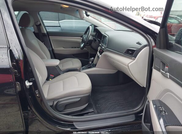 KMHD84LF1KU864290 2019 HYUNDAI ELANTRA Black Widok wnętrza z przodu