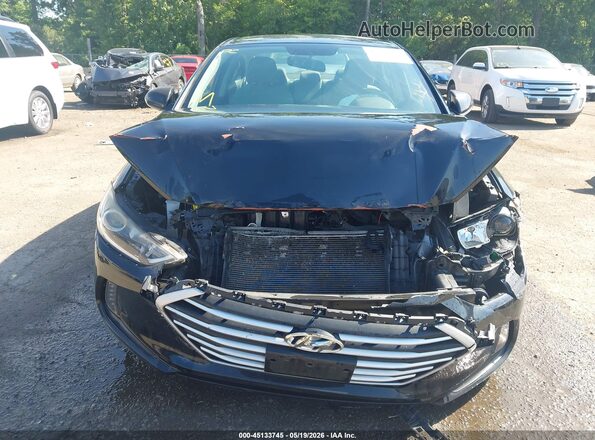 KMHD84LF2HU103177 2017 HYUNDAI ELANTRA Black Widok zestawu wskaźników