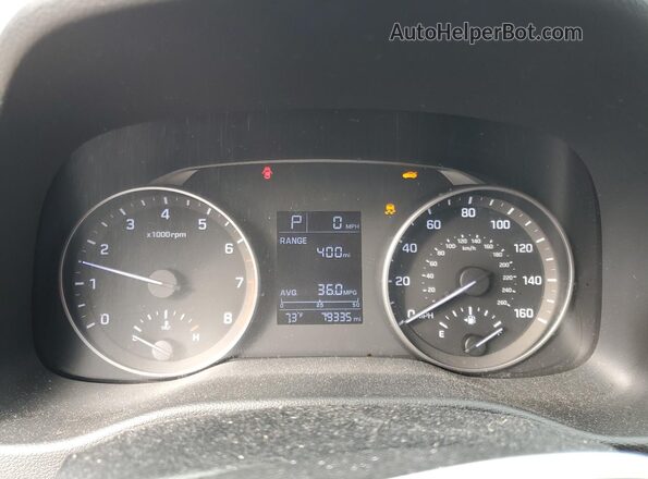 KMHD84LF2HU164366 2017 HYUNDAI ELANTRA Серебряный Вид щитка приборов