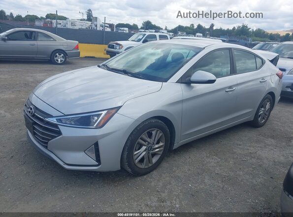 KMHD84LF2KU886931 2019 HYUNDAI ELANTRA Серебряный Передняя левая четверть