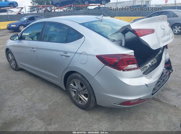 KMHD84LF2KU886931 2019 HYUNDAI ELANTRA Серебряный Задняя левая четверть