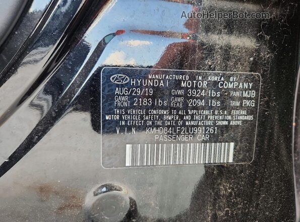 KMHD84LF2LU991261 2020 HYUNDAI ELANTRA Black 