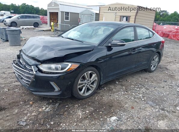 KMHD84LF3JU503139 2018 HYUNDAI ELANTRA Black Vista tres cuartos delantera izquierda