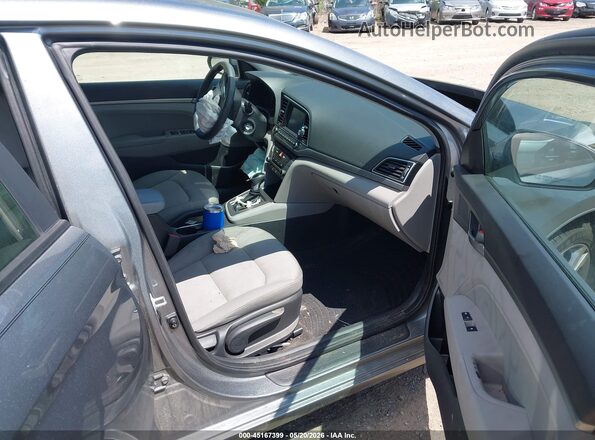 KMHD84LF3JU606805 2018 HYUNDAI ELANTRA Gray წინა სალონის ხედი