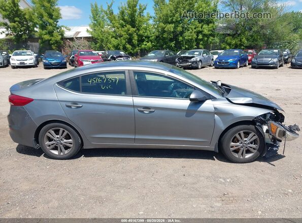 KMHD84LF3JU606805 2018 HYUNDAI ELANTRA Gray ხელსაწყოთა პანელის ხედი