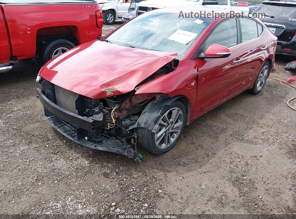 KMHD84LF4HU116738 2017 HYUNDAI ELANTRA Red Front left