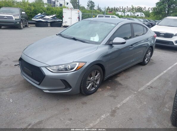 KMHD84LF4HU210411 2017 HYUNDAI ELANTRA Gray წინა მარცხენა ხედი სამი მეოთხედიდან