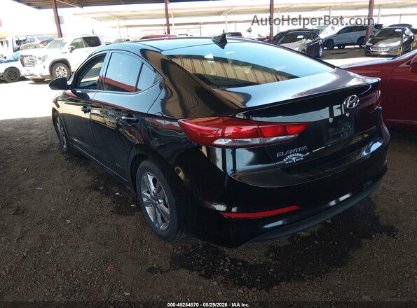 KMHD84LF4JU611589 2018 HYUNDAI ELANTRA Black უკანა მარცხენა