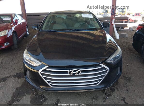 KMHD84LF4JU611589 2018 HYUNDAI ELANTRA Black ხელსაწყოთა პანელის ხედი