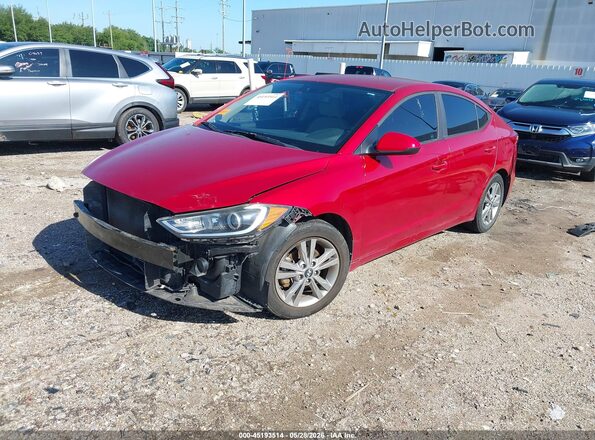 KMHD84LF5HU196695 2017 HYUNDAI ELANTRA Red Przód lewy