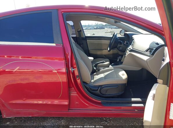 KMHD84LF5HU196695 2017 HYUNDAI ELANTRA Red Widok wnętrza z przodu