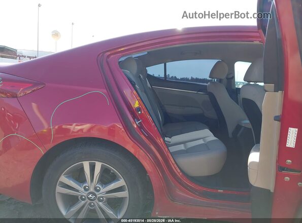 KMHD84LF5HU196695 2017 HYUNDAI ELANTRA Red Widok naklejki z numerem VIN