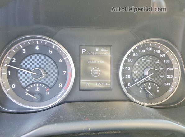 KMHD84LF5KU871209 2019 HYUNDAI ELANTRA Синий Вид щитка приборов