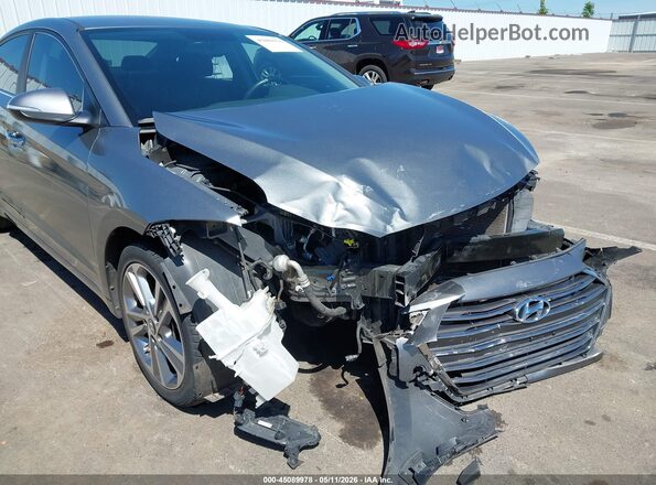 KMHD84LF6HU263420 2017 HYUNDAI ELANTRA Gray Вид спереду