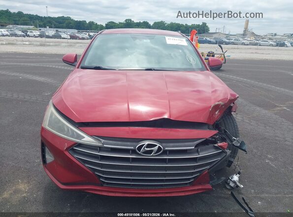 KMHD84LF6LU904607 2020 HYUNDAI ELANTRA Red Rear interior view