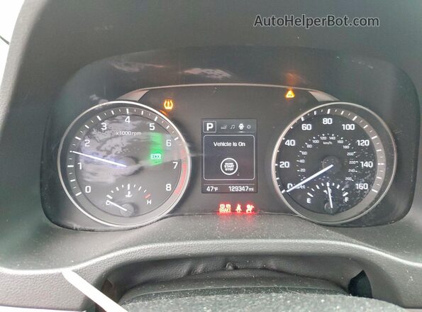 KMHD84LF7HU387325 2017 HYUNDAI ELANTRA Silver ხელსაწყოთა პანელის ხედი