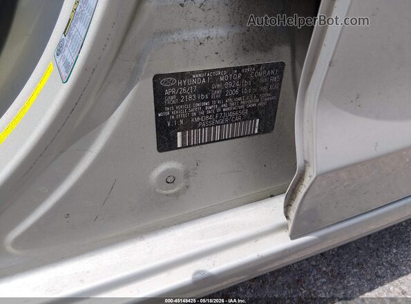 KMHD84LF7JU466564 2018 HYUNDAI ELANTRA Beige ძრავის განყოფილების ხედი