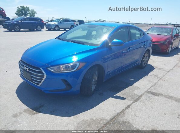 KMHD84LF7JU610372 2018 HYUNDAI ELANTRA Blue Przód lewy