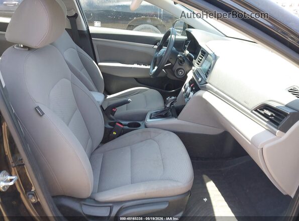 KMHD84LF7KU731081 2019 HYUNDAI ELANTRA Black Widok wnętrza z przodu