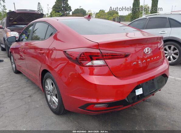 KMHD84LF7LU013659 2020 HYUNDAI ELANTRA Red Trasero izquierdo