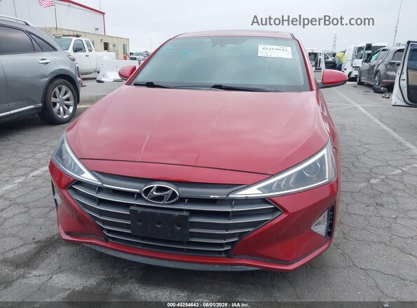 KMHD84LF7LU013659 2020 HYUNDAI ELANTRA Red Vista del cuadro de instrumentos
