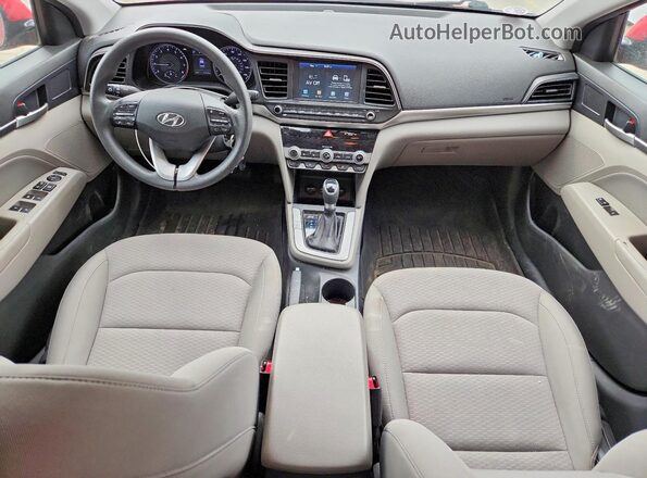 KMHD84LF7LU022345 2020 HYUNDAI ELANTRA Red Dashboard view