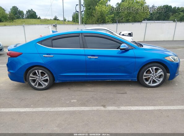 KMHD84LF8HU074915 2017 HYUNDAI ELANTRA Blue Սալոնի 360 աստիճան տեսք